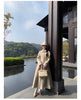 Winter Long Wool & Blends Coat for Women Chic Elegant Womans Clothing Skirted Woolen Overcoat