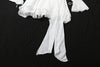Women's Mini Dress Solid Stacked Ruffle Bandage Full Sleeve O-neck Appliques Ribbons Belt Bodycon Mujer Streetwear