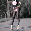 Sexy Ultrathin Cool Silky Satin Pencil Pants Shiny Skinny Trousers Women's Gym Tights Pants Lift Butt Shapewear Pants Legging