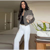 Frog Button Napoleon Short Jacket For Women Spring Stand Collar Cropped Coats Long Sleeve Street Outerwear