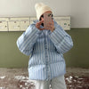 Casual Stripe Women's Padded Jacket Hooded Zipper Warm Thicken Lady Coats Autumn Winter Female Street Outwear