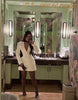 Chic Waist Cinching Mini Dress Women Elegant Full Sleeve Deep V-neck Double Breasted Short Dresses Lady Daily Party Street Gowns