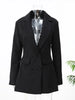 Chic White Waist Cinching Dress Women Full Sleeve Deep V-neck Double Breasted Mini Vestidos Lady High Street Robe