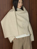 Winter Korean style slanted collar irregular wool double-sided woolen coat silhouette warm jacket for women