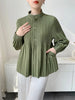 Spring Women's Short Trench Coat Stand Collar Loose Casual Loose Single Breasted Lantern Sleeve Jacket 2DB6686