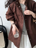 Temperament Short Trench For Women Lapel Single Breasted Solid Color Pockets Design Coat Spring Autumn 2Z2225