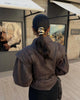Women Leather Bomber Jackets Coats With Belt Notched Shoulder Pads Motorcycle Street Chic Short Outwear Solid Lace Up