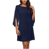 Woman Chiffon Bell Sleeve Shift Dress Woman Round Neck Soft Touch Lightweight Chic Design for Casual Elegance