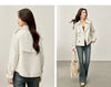 Women Cropped Trench Coat Spring Fall Double-Breasted Outerwear Adjustable Sleeve Tab Short Jacket W53FB2569