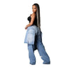 Denim Pants Women Retro Sexy Hole Hollow Out Jeans Ripped out Pencil Trousers Street loose High Waist Lady Pant