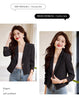 short blazer for women single breasted long sleeve autumn elegant office clothes black white pink