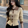 Autumn Winter Temperament Korean Women's Knitting Cardigan Sweater Jacket Long Sleeve Be All-match Ladies Sweater Coat