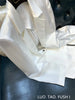 Women's White Blazer Spring Autumn Outerwear Female One Button Top High-quality Triacetic Acid Small Suit Coat