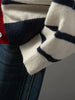 Women's Striped Button Front Cardigan, Cute Heart Pattern Knit Coat, Casual Outwear