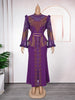 African Dresses for Women Elegant Spring Autumn Dashiki Midi Dress Ladies Traditional African Clothing Plus Size Maxi Dress