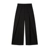 Mujer Black Baggy Pants Woman Pleated Wide Leg Pants for Women Striped Casual Women's Pants Spring High Waist Trousers Womens