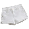 White Denim Shorts Women Low waisted Korean version Slim Elastic Skinny Buttocks Wrapped Sexy Short pants Female