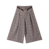 Houndstooth Blazer Set Women Lapel Collar Full Sleeve Coats Loose Long Trouser Lady Vintage Two Piece Outfit
