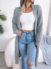 Women's Solid Color Shawl Collar Knit Cardigan Sweater for Autumn Winter Casual Vacation Coat
