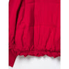 2026Classic Commuter Style Women S Red Hooded Pilot Jacket Cotton Padded Elastic Ruffle Hem Loose Short Casual Coat