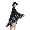 Fitshinling Auspicious Cloud Pattern Winter Shawls And Wraps Bohemian Fringe Oversized Womens Winter Ponchos And Capes