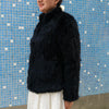 Winter Women Turtle neck Warm Knitted Natural Fur coat Long Sleeve Female Warm Winter Genuine Fur Jacket Thick Outwear