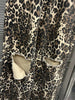 Leopard Ripped Wide Leg Jeans For Women High Waist Patchwork Button Loose Denim Pant Female Clothing