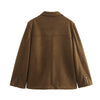Women's Jacket Old money Jackets Brown Leather Suede Jacket Coat Vintage Demi-season Jacket Autumn Winter Outerwears