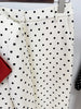 High Street Designer Suit Women Bow Decorated Polka Dot Blazer Pants Set 2PCS