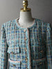 Elegant Women Tweed Jacket Long Sleeve Single Breasted Plaid Short Coat Spring Autumn Office Ladies Designer Outerwear