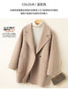 Autumn and Winter Reversible Woolen Coat Women's Mid-Length Small Hepburn Style Woolen Coat Loose