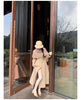 Winter Long Wool & Blends Coat for Women Chic Elegant Womans Clothing Skirted Woolen Overcoat