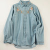 Harajuku Cotton Denim Spring Blouses Long Sleeve Women's Embroidered Shirts Pretty Blouses Woman Jean Shirts