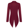 Womens Swallowtail Jacket Lapel Tuxedo Coat Tailcoat Blazer Vintage Outerwear for Nightclub Cocktails Waitress Cosplay Costume