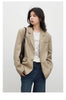 Retro Women Blazers Korean Casual Laple Loose Solid Office Lady Suit Jackets Female Clothing Spring Autumn