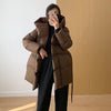 Winter Women's Down Jackets Ultra Light Warm Cusual Coat Female Puffer Jacket With Belt Plus Size Hooded Short Parka