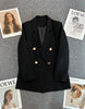 Spring Autumn Long Sleeve Female Blazer Double Button Jacket Ladies Business Work Wear Formal Coat Women Outerwea