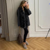 Faux Fur PatchworkTwisted Knitted Cardigan Women Elegant Lapel Long Sleeve Pockets Furry Knitwear Autumn Female Loose Outerwears