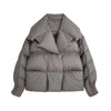 Lagabogy Winter Puffer Jacket Women Short 90% White Duck Down Coat Female Streetwear Warm Parkas Removable Sleeves Outwear