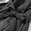 Casual Woolen Women Coat Doube-Breasted Turn-Down Collar Long Sleeve Female Coats Autumn Winter Chic Lady Outwear