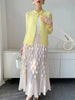 Yellow Pleated Women's Elastic Slim Cardigan Coat Autumn Outerwear Stand Collar Jacket 2DB3894