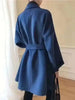 Autumn Women Elegant Double-sided Long Sleeve Solid Color Cardigan Cashmere Soft Coat Female 2W402
