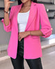 Women's Spring Casual Suit Jacket Long Sleeve Solid Color Cardigan Suit Jacket Women's Suit Jacket