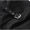 Black Stand Collar Trench Coat Women Casual Long Sleeve Single-breasted Loose Windbreaker Lady Autumn High Street Outwear