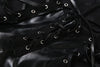 Hipster Leather Flared Pants Women Coquette Shirring Hollow Rivet Stretch Streetwear Chic Y2K Music Festival Bottoms