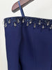 High Street Designer Vestido Women's Diamonds Beaded Slash Neck Off The Shoulders Long Maxi Dress