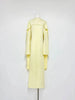 High Neck Cape Sleeve Slim-Fit Maxi Dress Pearl Trim Solid Color Floor Length Modest Abaya Style Formal Occasion Women