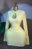 Women Stand Collar Elastic Bodycon Midi Mini Dress Satin Fall Winter Cocktail Even Birthday Party Dresses