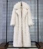 Colorful Women's Furry Coat Rose Pink Faux Fur Coat Suit Collar Autumn Winter Thick Cardigan Long Overcoat Chic 2DB5859