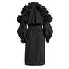 Spring Autumn Long Black Khaki Trench Coat for Women Belt Elegant Chic Stylish Designer Clothes Runway